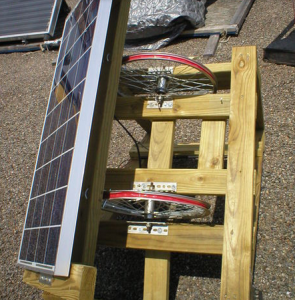 Монтаж солнечной панели на вращающуюся раму