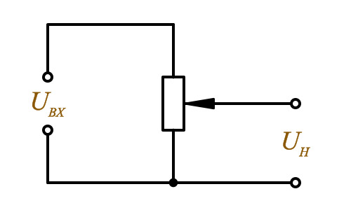 Схема включения переменного резистора