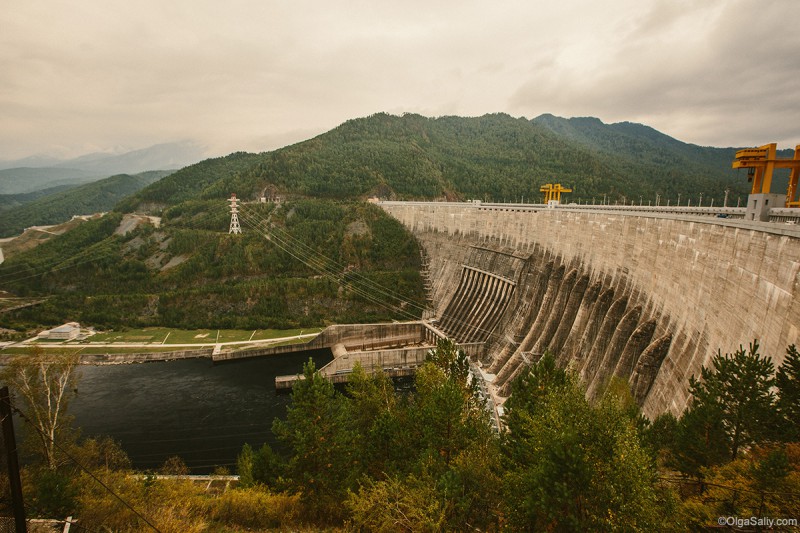 Саяно-Шушенская ГЭС вид сверху
