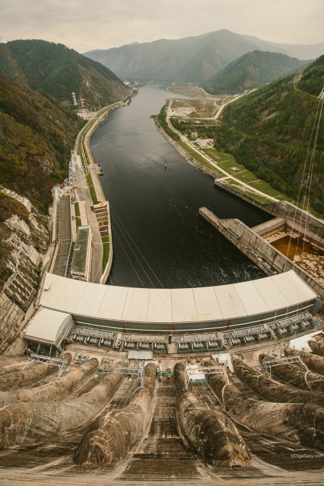 Саяно-Шушенская ГЭС панорамный вид