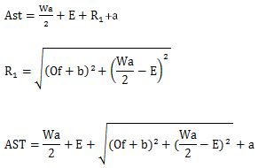 Формула расчёта Ast трёхопорного электропогрузчика