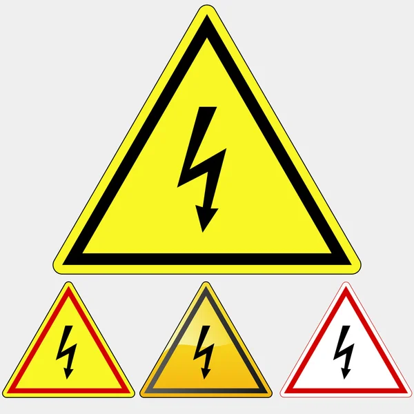 Знак опасности поражения электрическим током — стоковый вектор