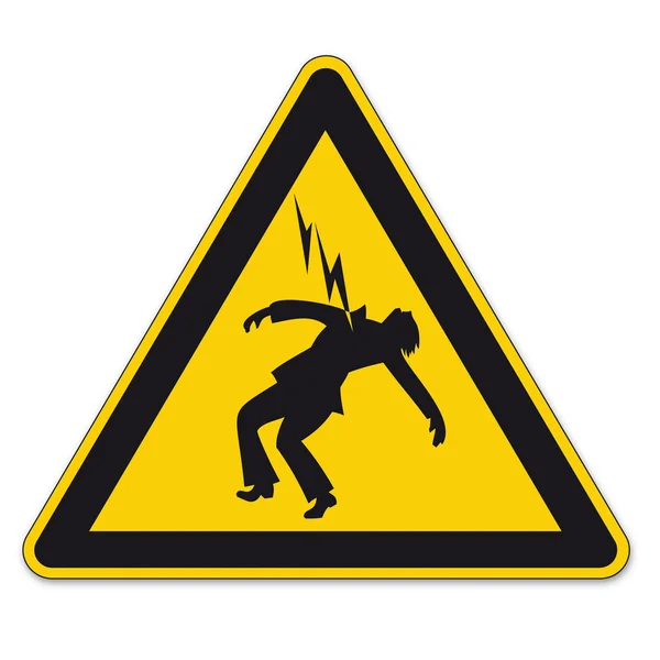 Знаки безопасности предупреждение знак треугольник Векторные пиктограммы значок опасность высокого напряжения молния — стоковый вектор
